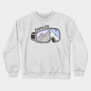 Sunset Mountain Ski Goggles | Aspen, Colorado Crewneck Sweatshirt